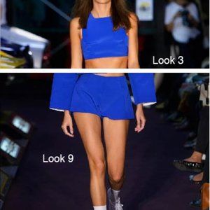 SOLDSOLDSOLJacquemus S/S 2014 La Grande Motte Cobalt Blue set crop top shorts XS